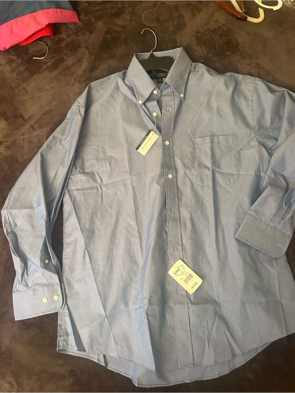 croft & barrow Light Blue Button-Down Dress Shirt